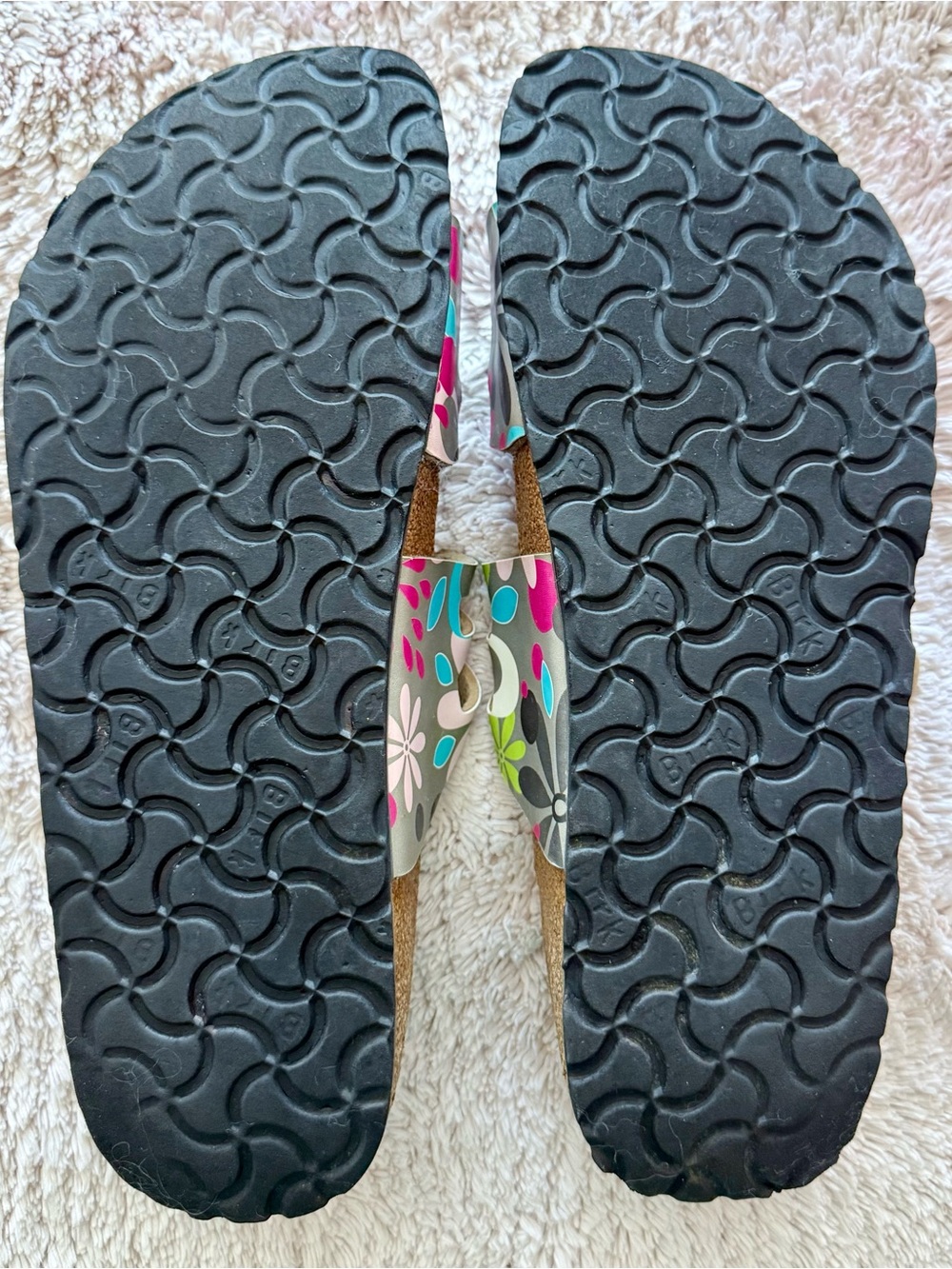 Birkenstock Multicolor Floral Print Two-Strap Sandals - Picture 6 of 7